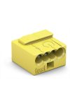Wago 243-504 MICRO PUSH WIRE® csatlakozó kötődobozokhoz; tömör vezetékeknek; max. 0,8 mm Ø; 4 vezeték; világosszürke fedél;