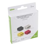   Wago 243-9294/995-020 MICRO PUSH WIRE® csatlakozó kötődobozokhoz; tömör vezetékeknek; max. 0,8 mm Ø; 4 vezeték; világosszürke fedél; max. működési környezeti hőm. 60 °C; 0,80 mm²; sötétszürke