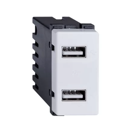   ELMARK "Lecce" süllyesztett dupla usb aljzat, fehér