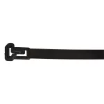  TRACON 261-NY Nyitható kábelkötegelő, fekete 250×7.6mm, D=10-65mm, PA 6.6