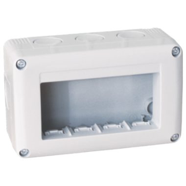 ELMARK "Life style" falon kívüli doboz kapcsolókhoz, három modulhoz, fehér