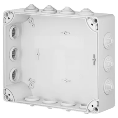 ELEKTRO-PLAST 2724-02 junction box with 7 conical cable entries, screw cover, 342x282x165mm, gray, IP55