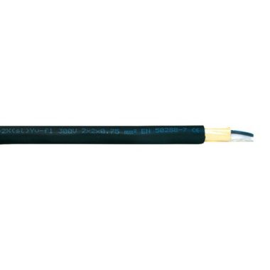 MEINHART S.C. RE-2X(ST)YV-FL 1x2x0,75mm2 Shielded instrument cable RM 300V black