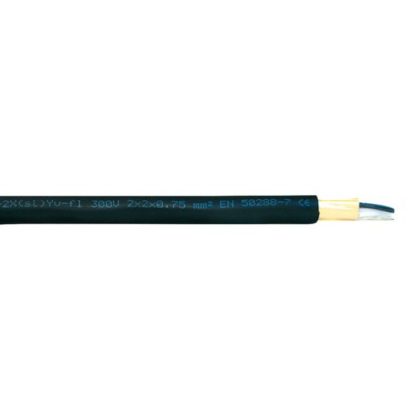   MEINHART S.C. RE-2X (ST) YV-FL 1x2x0.75mm2 Cablu instrument ecranat RM 300V negru