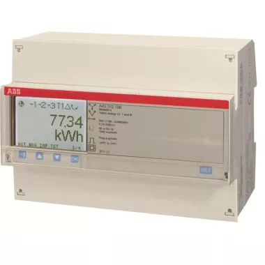 ABB 2CMA170525R1000 A43 312-100 Háromfázisú fogyasztásmérő, 3x57/100-288/500V AC; 2 kimenet - 2 bemenet; direkt mérés (80A)