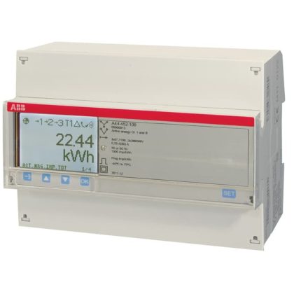   ABB 2CMA170540R1000 A44 452-100 Háromfázisú fogyasztásmérő, 3x57/100-288/500V AC; 2 kimenet - 2 bemenet; ÁV (6A)