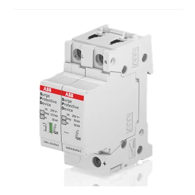 ABB 2CTB815710R1300 OVR T1-T2 1N 12.5-275s P QS túlfeszültség levezető, 1+2(B+C) osztály, 1P+N, 12,5 kA, Up = 1,3 kV, Un = 230 V, Uc = 275 V, dugaszolható ABB 2CTB815710R1300 OVR T1-T2 1N 12.5-275s P QS túlfeszültség levezető, 1+2(B+C) osztály, 1P+N, 12,5 kA, Up = 1,3 kV, Un = 230 V, Uc = 275 V, dugaszolható