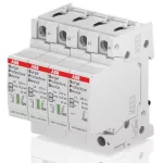   ABB 2CTB815710R1900 OVR T1-T2 3N 12.5-275s P QS túlfeszültség levezető, 1+2(B+C) osztály, 3P+N, 12,5 kA, Up = 1,3 kV, Un = 230 V, Uc = 275 V, dugaszolható