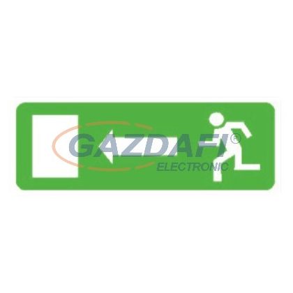   "Kijárat balra" Utánvilágító tábla, 300x100mm