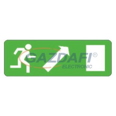 "Kijárat jobbra fel" Utánvilágító tábla, 300x100mm