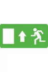 "Kijárat felfele" Utánvilágító öntapadó felirat, 300x100mm