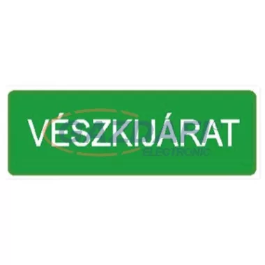 "Vészkijárat" Utánvilágító tábla, 300x100mm