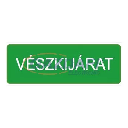 "Vészkijárat" Utánvilágító tábla, 300x100mm