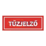 "Tűzjelző" Utánvilágító tábla, 300x100mm