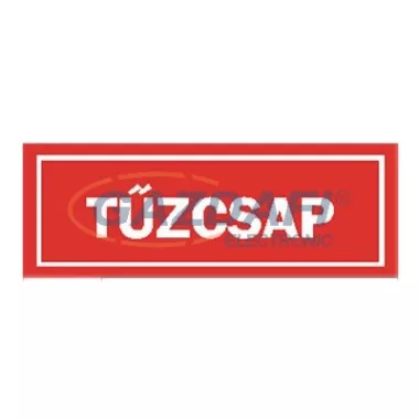 "Tűzcsap" Utánvilágító öntapadó felirat, 300x100mm