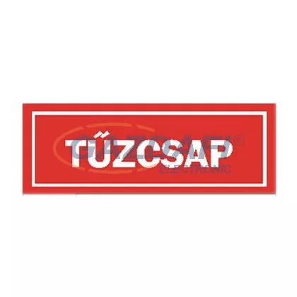   "Tűzcsap" Utánvilágító öntapadó felirat, 300x100mm
