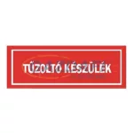   "Tűzoltó készülék" Utánvilágító tábla, 300x100mm