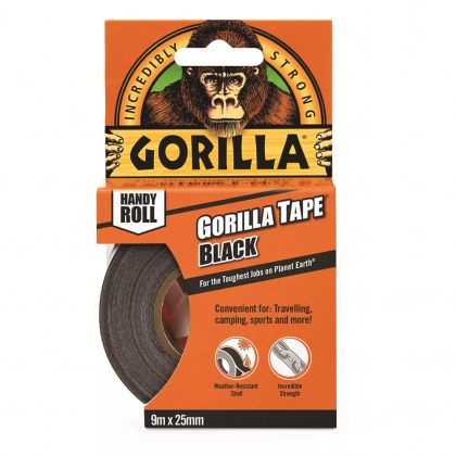   Gorilla Tape Handy Roll 9,14m x 25mm Fekete Extra Erős Ragasztószalag (3044400)