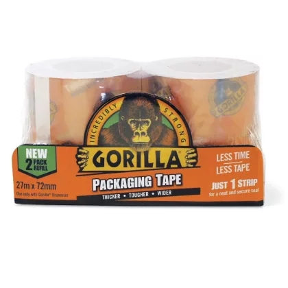   Gorilla Packaging Tape Utántöltő 2db x 27m x 72mm Extra Erős (3044820)