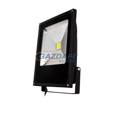 COMMEL 306-252 „Slim” LED lapos fényvető, 50W, IP65, Meleg fehér