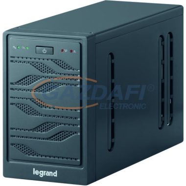 LEGRAND 310009 NIKY 600 VA 5-30 perc BEM: C14 KIM: 1xC13+1xSchuko USB vonali interaktív részlegesen szinuszos szünetmentes torony (UPS)