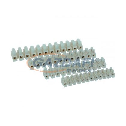   ELMARK csavaros vezetékösszekötő, 12 tagú, 3A, 1,5mm2, fehér