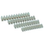 ELMARK csavaros vezetékösszeköt, 12 tagú, 6A, 4mm2, fehér