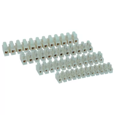 ELMARK csavaros vezetékösszeköt, 12 tagú, 20A, 10mm2, fehér