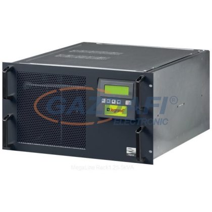   LEGRAND 310388 MEGALINE 1,25 kVA 52 perc BEM: Schuko/FR dugó KIM: 4xSchuko RS232 online kettős konverziós szünetmentes rack (UPS)