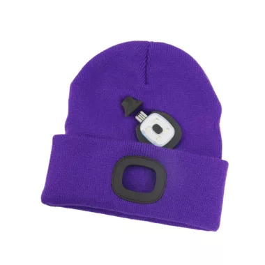 SG PRO lila Led-es sapka L, 4 x SMD LED, USB töltés