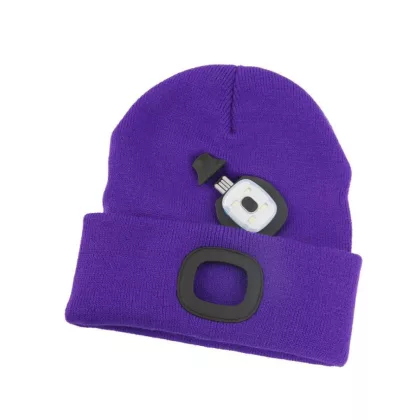 SG PRO lila Led-es sapka L, 4 x SMD LED, USB töltés