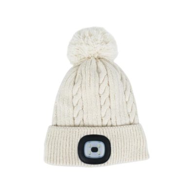 SG PRO Damon Led-es bojtos fehér sapka L, 4 x SMD Led, USB töltés