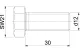 OBO 3156036 DIN933 M12x30V4A Hatlapfejű Csavar M12x30mm rozsdamentes acél