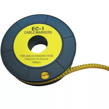 ELMARK belehúzható kábeljelöl, EC-1-4, 2.6-4.2mm2 /4/ (1000db/tekercs)