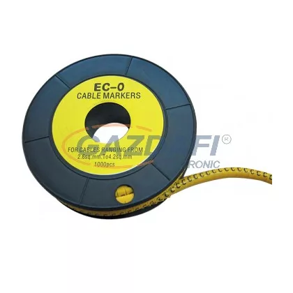ELMARK belehúzható kábeljelöl, EC-3-b, 5-7.2mm2 /b/ (250db/tekercs)