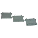 ELMARK ipari sorozatkapocs véglemez, szürke, 8mm