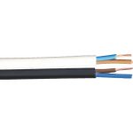   Cablu electric  MTL 2x0.5mm2 sârmă cu cupru H03VVH2-F design plat PVC 300 / 300V alb 