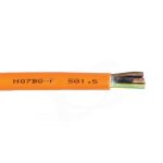   H05BQ-F 5x1mm2 Construction cable with rubber insulated cores PUR 300 / 500V orange
