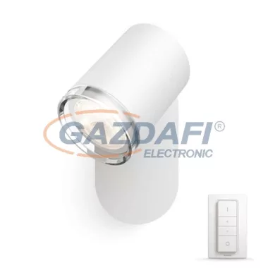PHILIPS Adore Hue 34359/31/P7 intelligens vezérelhető LED fürdőszobai egyes lámpatest, 5.5W 250Lm 2200-6500K, fehér IP44 GU10