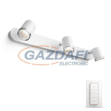 PHILIPS Adore Hue 34361/31/P7 intelligens vezérelhető LED fürdőszobai tripla lámpatest, 3x5.5W 3x250Lm 2200-6500K, fehér IP44 GU10