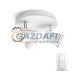   PHILIPS Adore Hue 34362/31/P7 intelligens vezérelhető LED fürdőszobai kerek lámpatest, 3x5.5W 3x250Lm 2200-6500K, fehér IP44 GU10