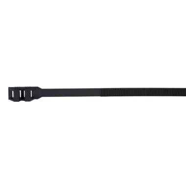 TRACON 360-12 PA12 kábelkötegelő, UV-álló, fekete 350×9mm, D=25-93mm, PA12