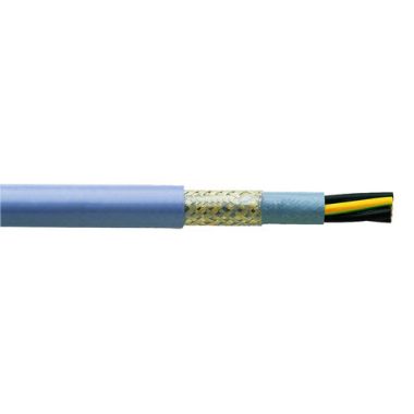 H05VVC4V5-K 25x1mm2 Shielded control cable, oil resistant, PVC 300/500V gray