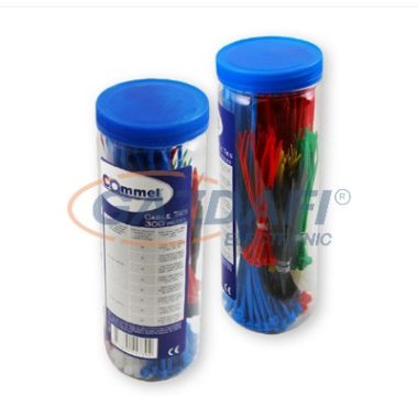 COMMEL 365-172 Színes kábelkötegelő készlet, 2 méret, 300db