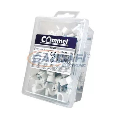 COMMEL 365-301 szegelhető kábelbilincs készlet, 4-7mm