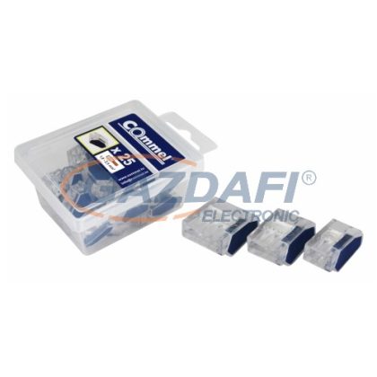   COMMEL 365-461 csavar nélküli vezetékösszekötő, 2 vezetékses, 1.0-2.5mm2, 25db