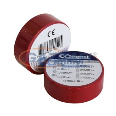 COMMEL 365-604 szigetelőszalag, 0,13x15mm, 10m, piros