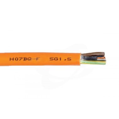 H07BQ-F 2x1,5mm2 Építkezési vezeték gumi érszigeteléssel PUR 450/750V narancs