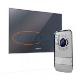 LEGRAND 369220 2 vezetékes színes videó kaputelefon szett, 1 v. 2 lakásos, 7"-os tükör hatású fekete beltéri egységgel