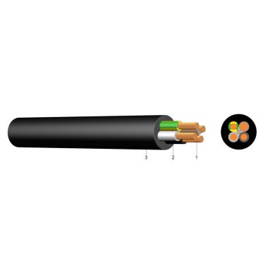  Cablu de cauciuc 2x6mm2 1kV litat negru H07RN-F